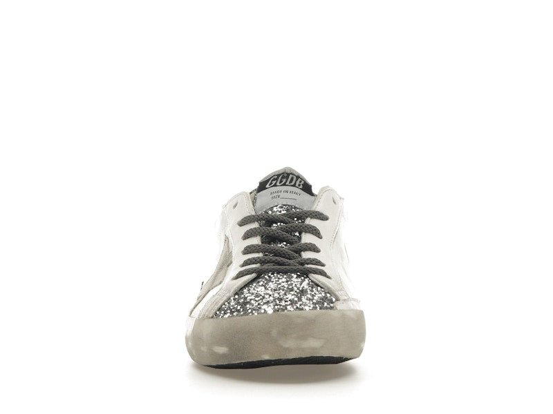 Golden Goose Super-Star Glitter Cream Silver (Women's)
