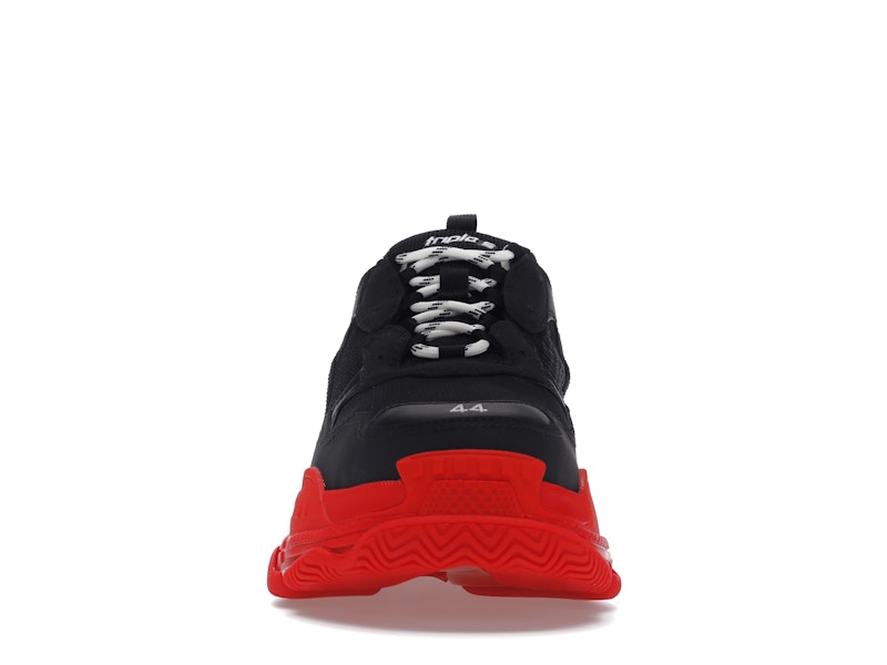 Balenciaga Triple S Black Red Sole