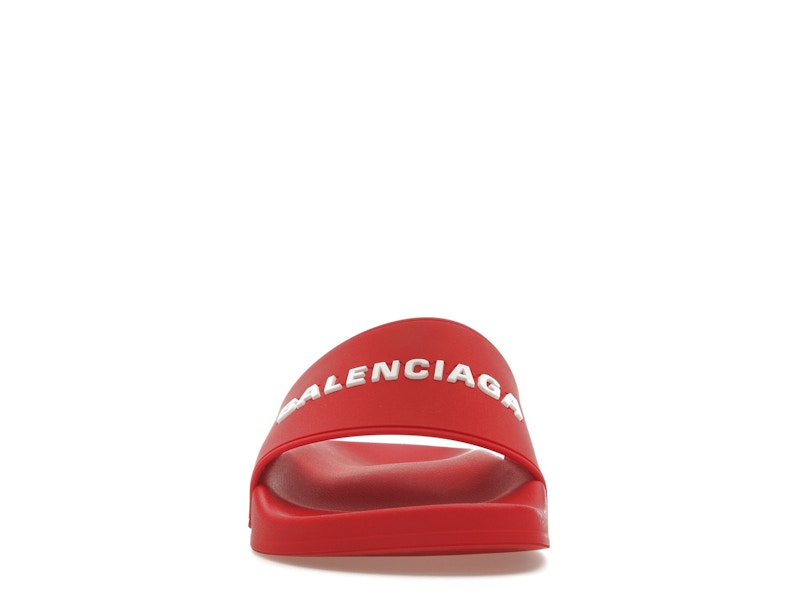 Balenciaga Pool Slide Red White