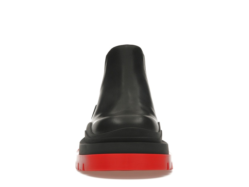 Bottega Veneta Tire Ankle Chelsea Boot Black Red (Women's)