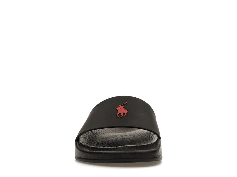 Polo Ralph Lauren Signature Pony Slide Black Red