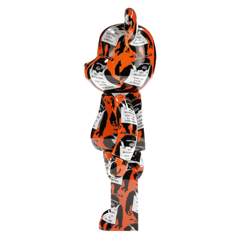 Bearbrick Monkey Sign 100% & 400% Set Orange