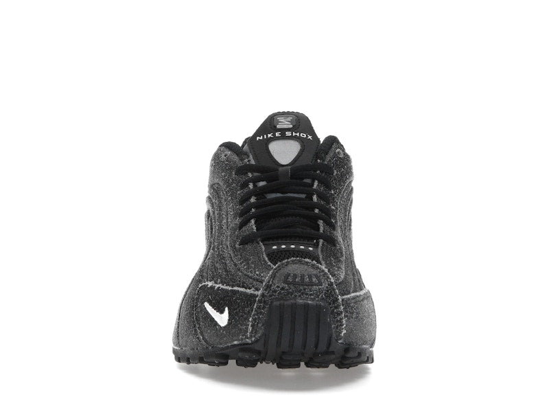 Nike Shox R4 Black Distressed Leather