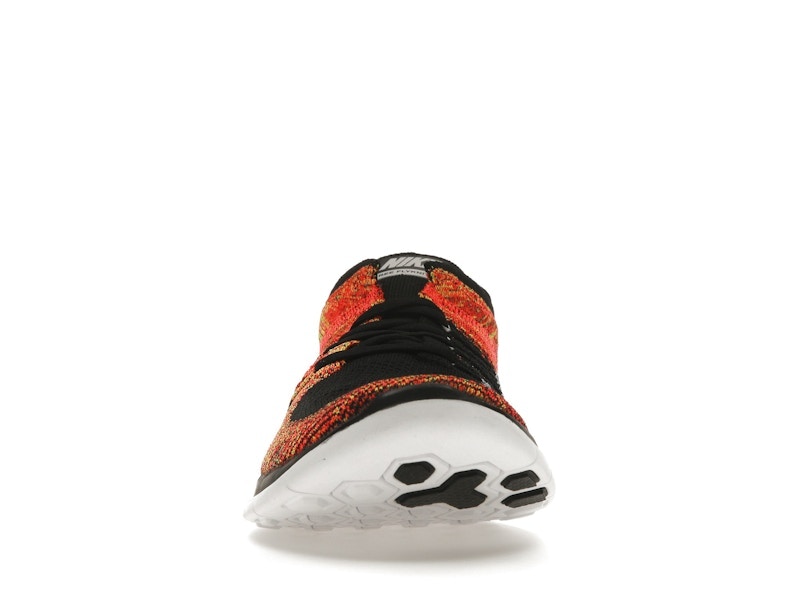 Nike Free Flyknit 4.0 Black Volt Bright Crimson