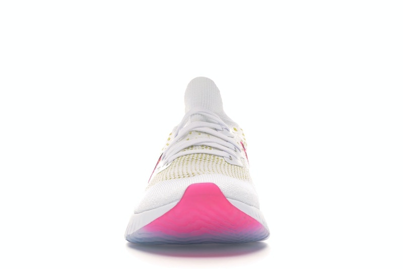 Nike Epic React Flyknit 1 White Pink Blast Citron