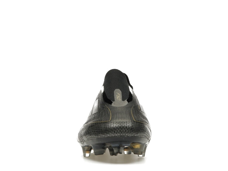 adidas F50 Elite Laceless FG Core Black Iron Metallic Gold Metallic