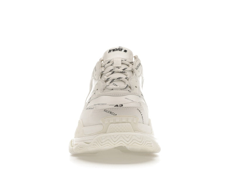 Balenciaga Triple S Allover Logo White