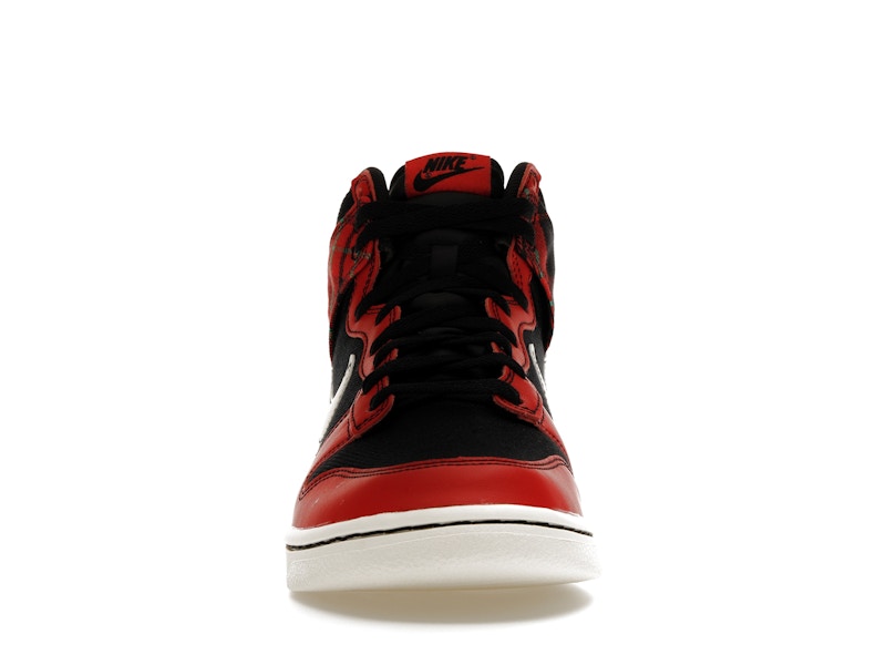 Nike Dunk High SE Tartan Plaid Black University Red