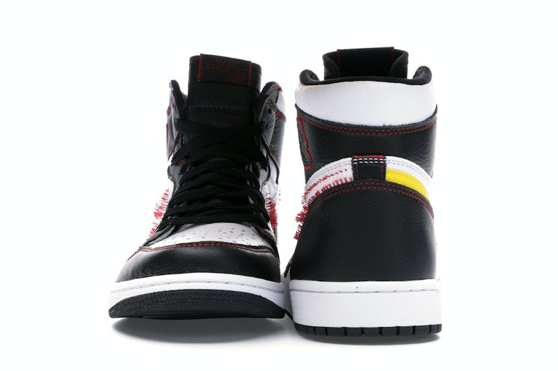 Jordan 1 Retro High Defiant White Black Gym Red