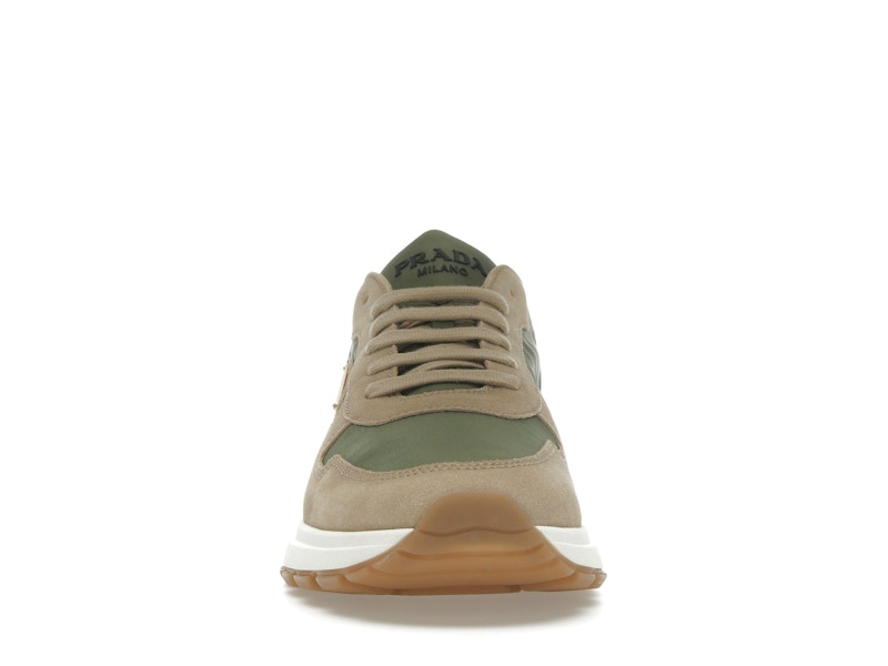 Prada PRAX 01 Sneakers Re-Nylon Brushed Leather Ecru Military