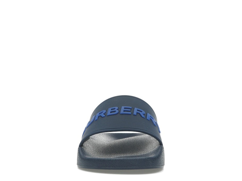 Burberry Embossed Logo Slide Blue