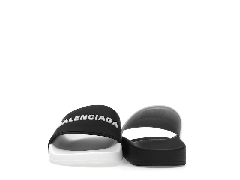 Balenciaga Pool Slides White Black (Women's)
