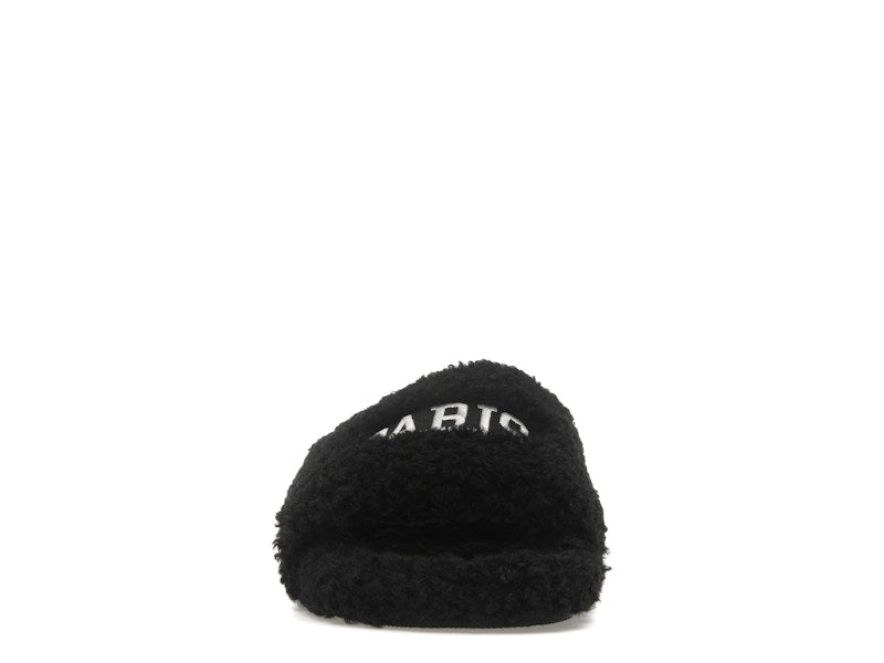 Balenciaga Paris Furry Slide Black (Women's)