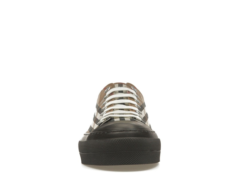 Burberry Vintage Check Lace-Up Sneaker Beige Brown