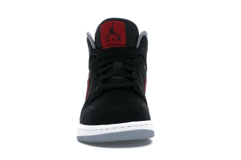 Jordan 1 Mid Black Particle Grey Gym Red (GS)