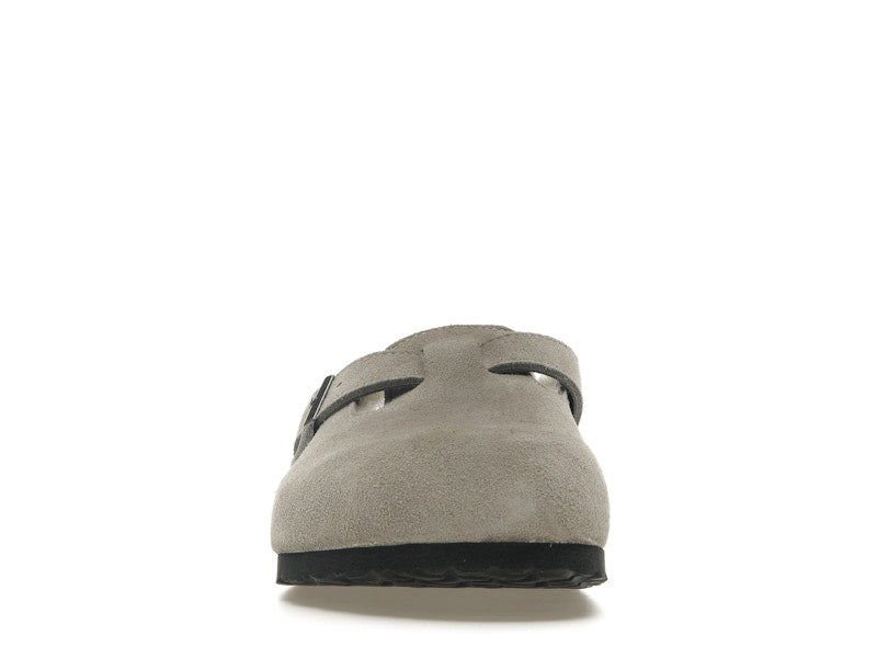Birkenstock Boston Shearling Suede Stone Coin