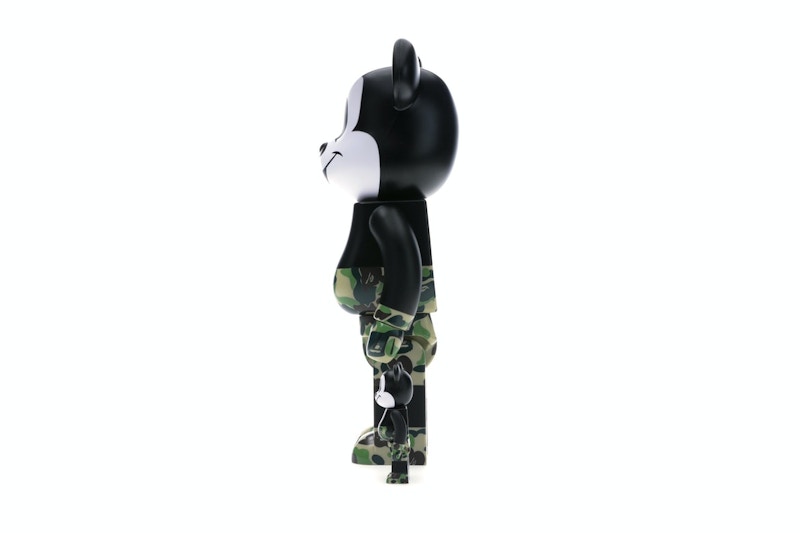 Bearbrick BAPE Mickey Mouse 100% & 400% Set Black/Green Camo