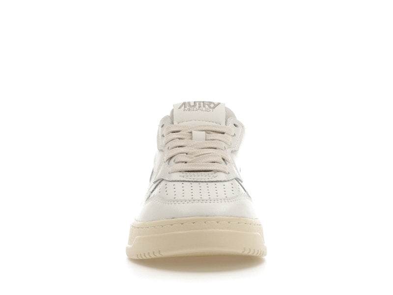 Autry Medalist Leather Low White Black Tab (Women's)