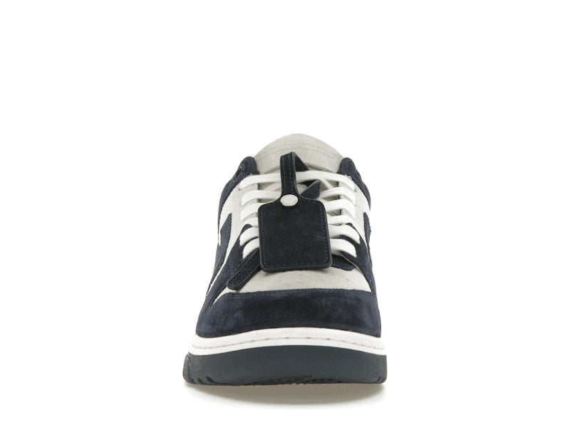OFF-WHITE Out Of Office OOO Low Tops White Navy Blue Suede