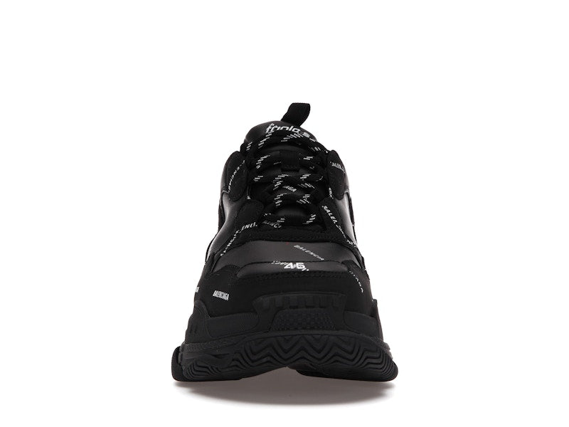 Balenciaga Triple S Allover Logo Black