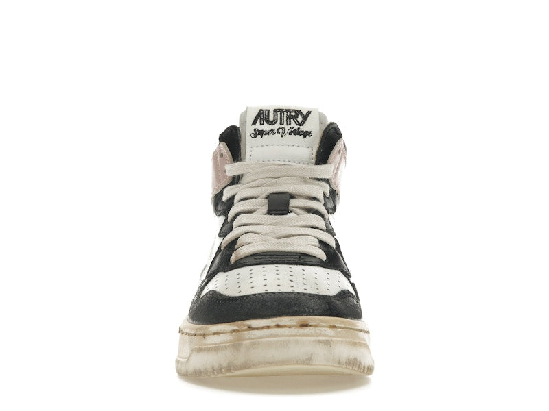 Autry Medalist Leather Mid Super Vintage White Pink Black (Women's)