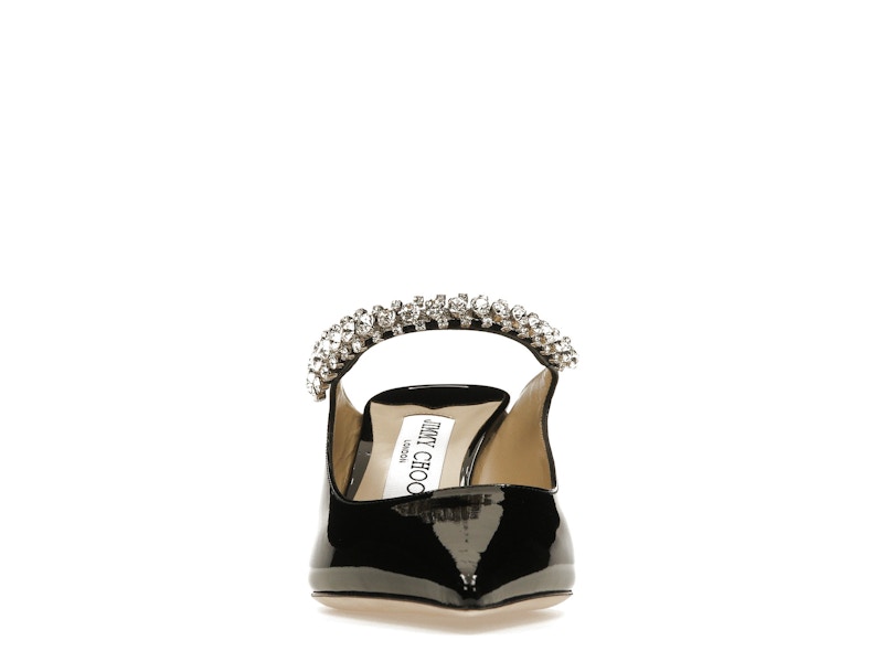 Jimmy Choo Bing 65mm Heeled Mule Black Patent Leather