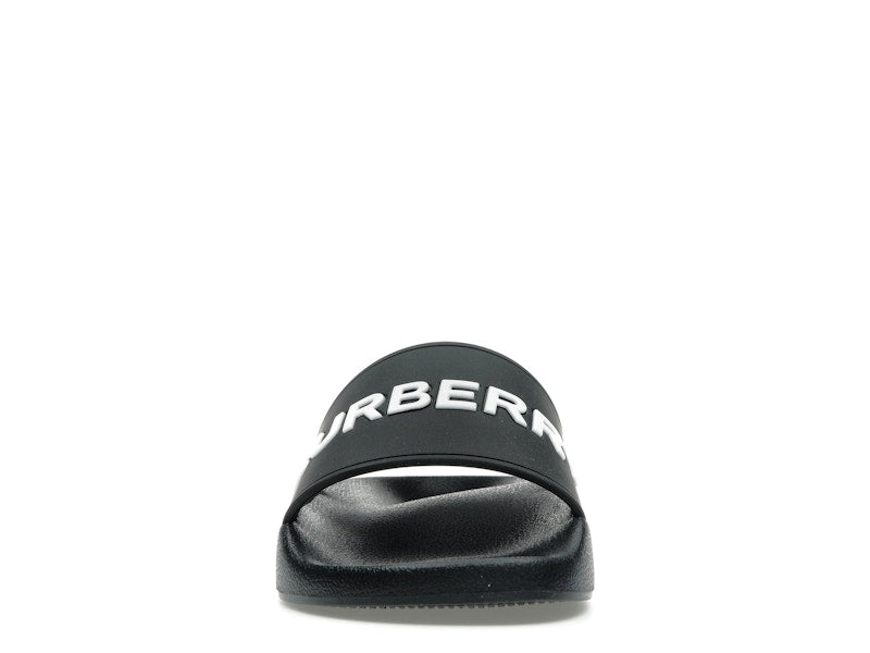 Burberry Logo Slides Black Optic White