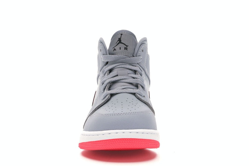 Jordan 1 Mid Wolf Grey Racer Pink Black (GS)