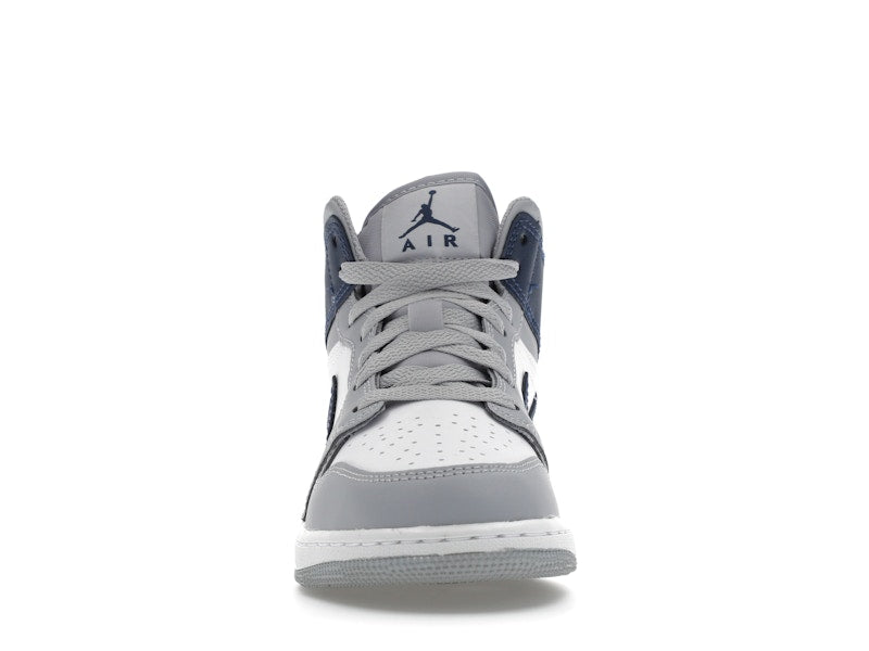 Jordan 1 Mid Wolf Grey Midnight Navy (GS)