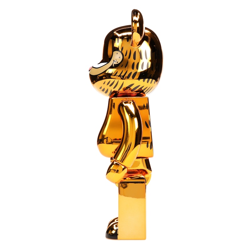 Bearbrick Garfield 100% & 400% Set Gold Chrome Ver.