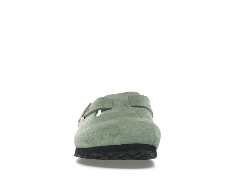 Birkenstock Boston Soft Footbed Suede Green Tea (Narrow Fit)
