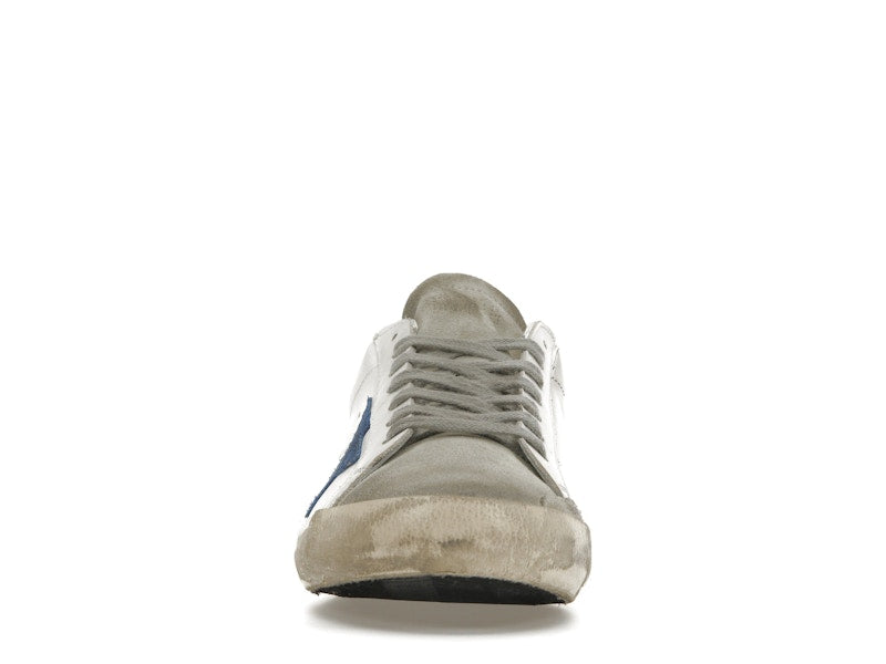 Golden Goose Super-Star White Elecctric Blue Silver