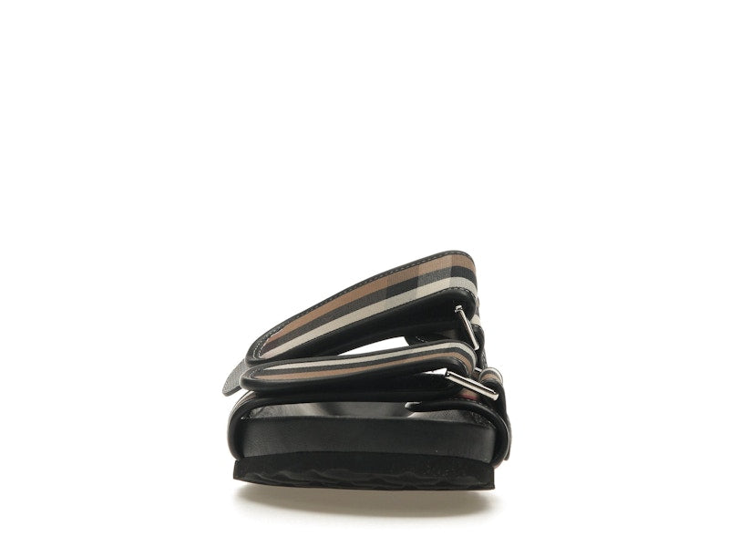 Burberry Check Sandals Birch Brown Black