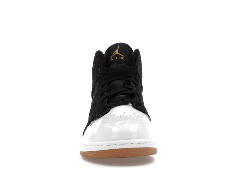 Jordan 1 Mid Black White Gold (GS)
