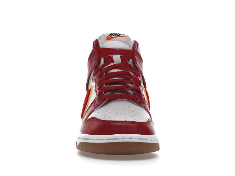 Nike Dunk High Chenille Swoosh White Gym Red