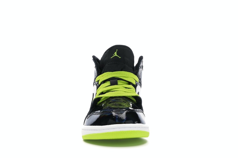 Jordan 1 Mid Black Cyber Mystic Green (PS)