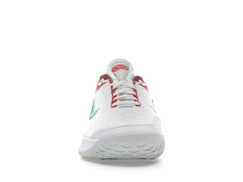 Nike Court Zoom NXT HC White Light Silver Habanero Red Washed Teal (Women's)
