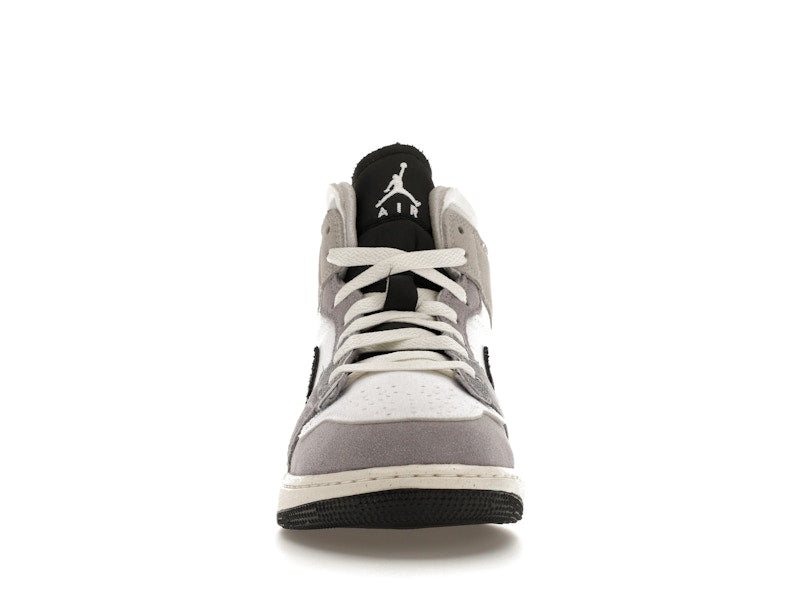 Jordan 1 Mid SE Craft White Cement Grey Black (GS)