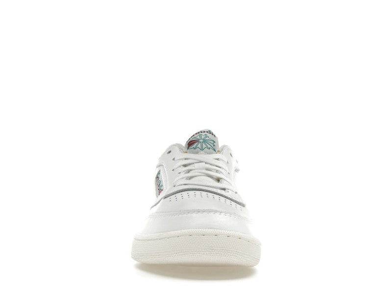 Reebok Club C 85 White Teal Burgundy Logo