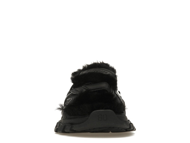 Balenciaga Track Sandal Fake Fur Black