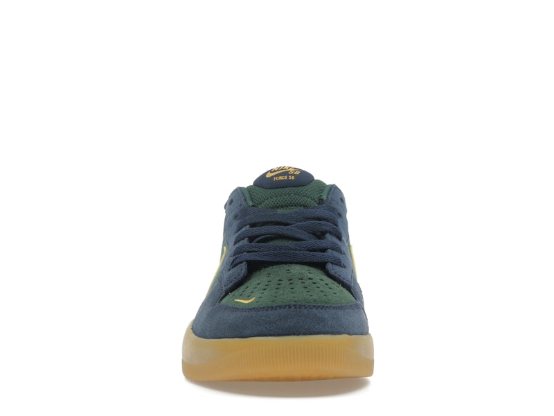 Nike SB Force 58 Midnight Navy Fir Gum Light Brown University Gold