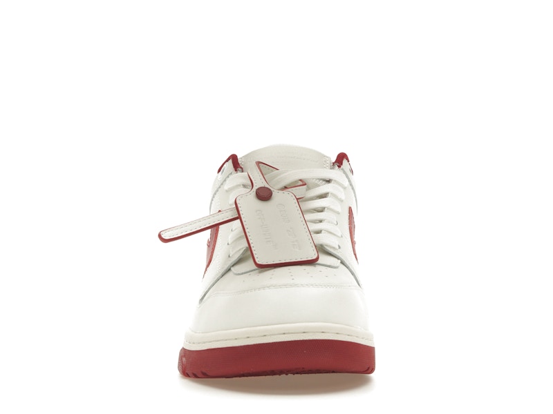 OFF-WHITE Out Of Office OOO Low Tops White Red White Tag