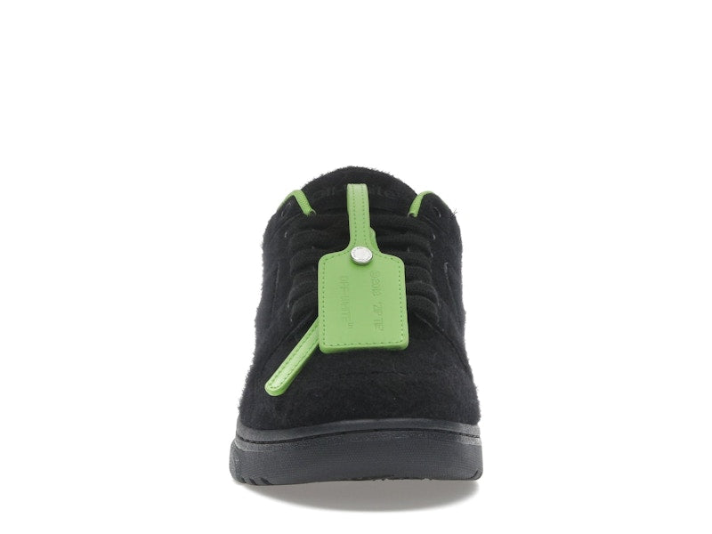 OFF-WHITE Out Of Office "OOO" Low Tops Black Green Wool