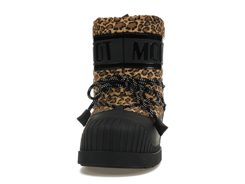 Moncler Shedir Snow Boots Palm Angels Black Leopard Print