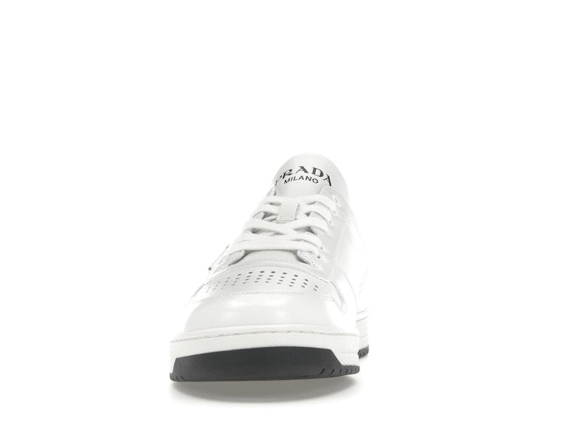 Prada Downtown Low Top Sneakers Leather White White Black
