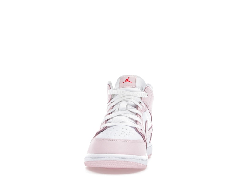 Jordan 1 Mid Pink Foam Fire Red White (PS)