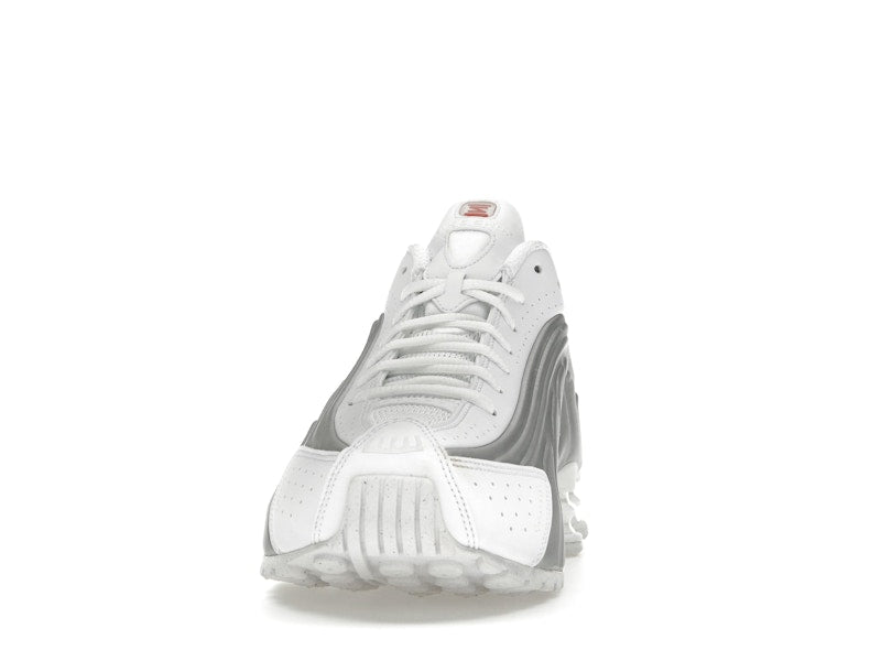 Nike Shox R4 White Bright Crimson Metallic Silver