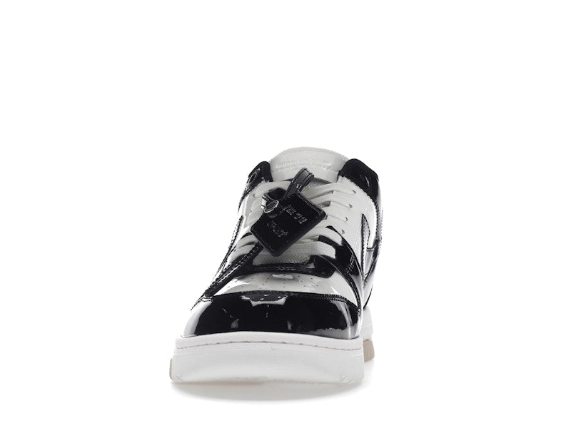 OFF-WHITE Out Of Office OOO Low Tops Patent Black White