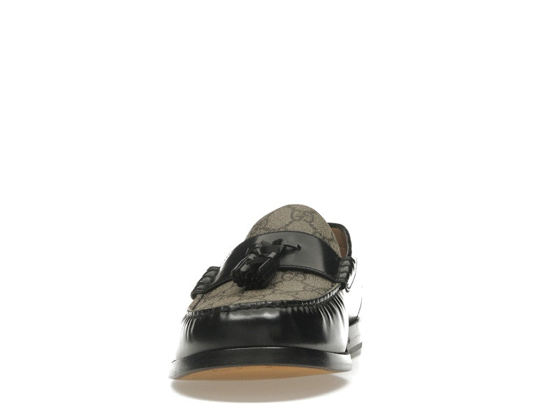 Gucci Tassel GG Canvas Loafers Black Ebony