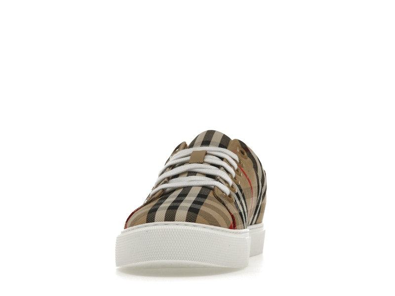 Burberry Vintage Check and Leather Sneakers Archive Beige Check Toe (Women's)